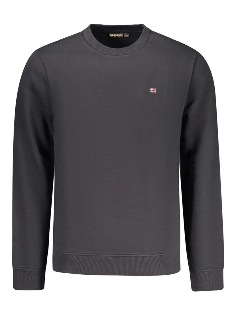 Black Cotton Sweatshirt