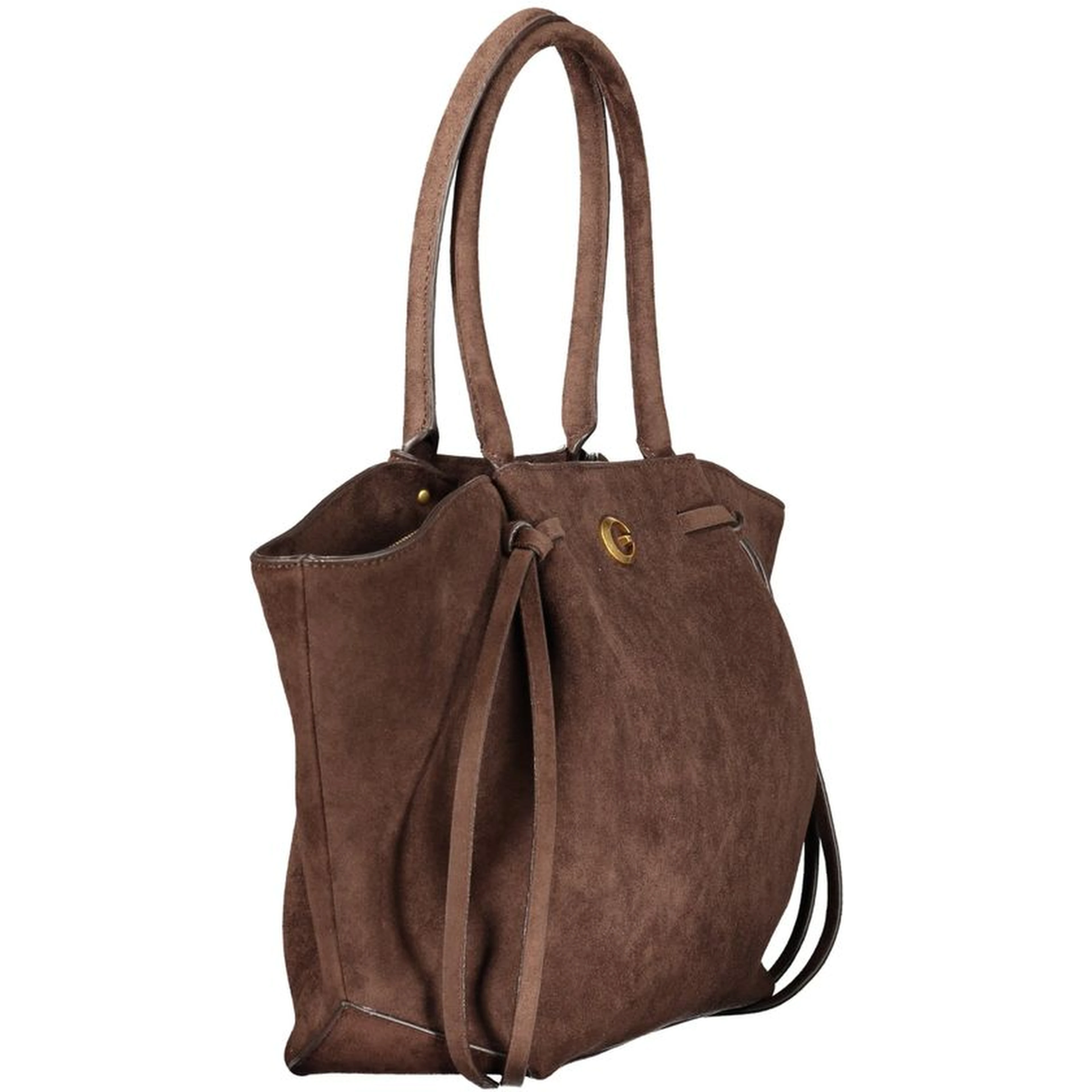 Brown Polyester Handbag