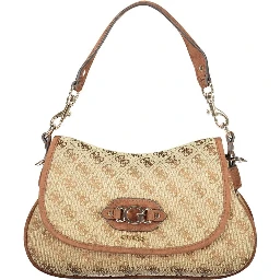 Beige Polyester Handbag