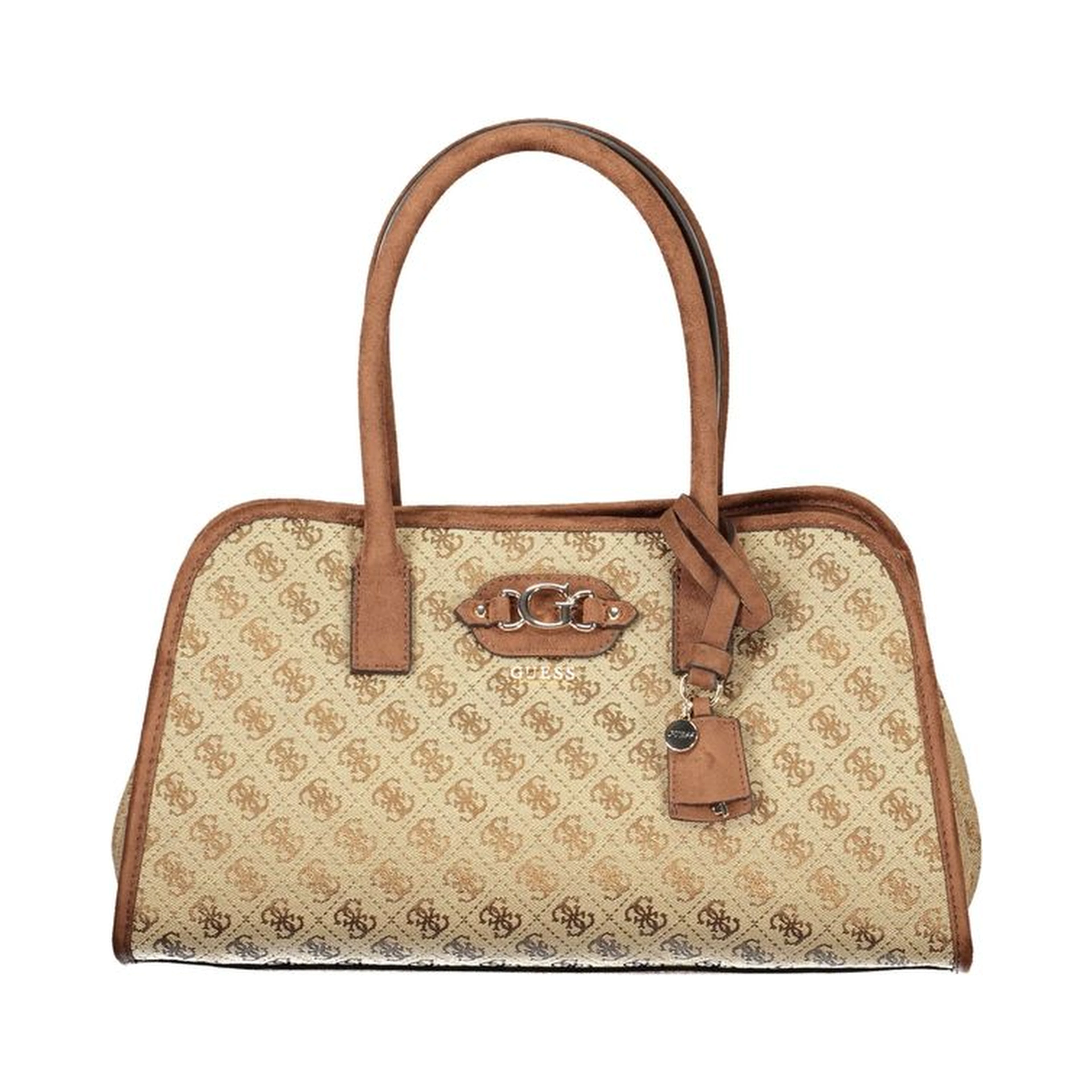 Beige Polyester Handbag