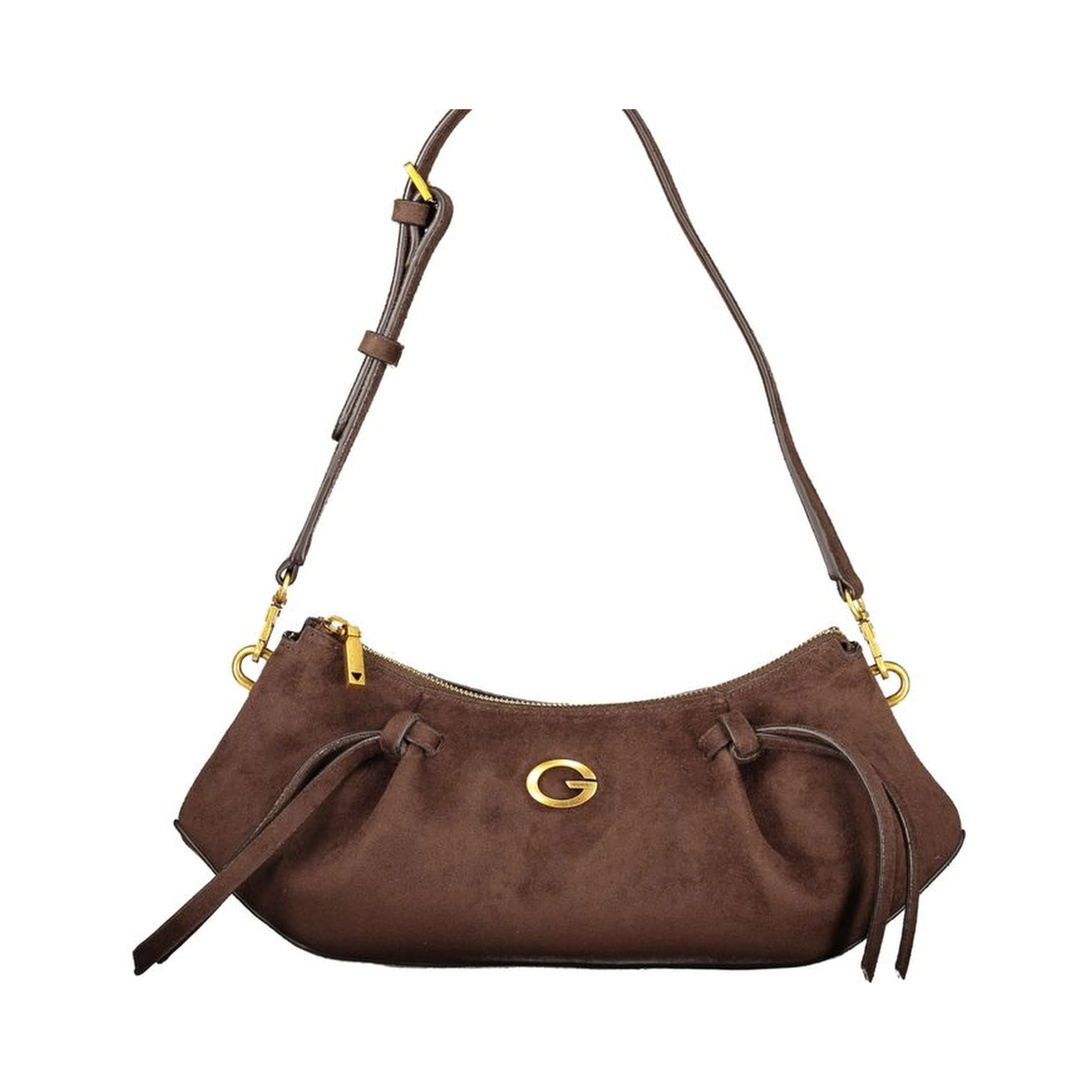 Brown Polyester Handbag
