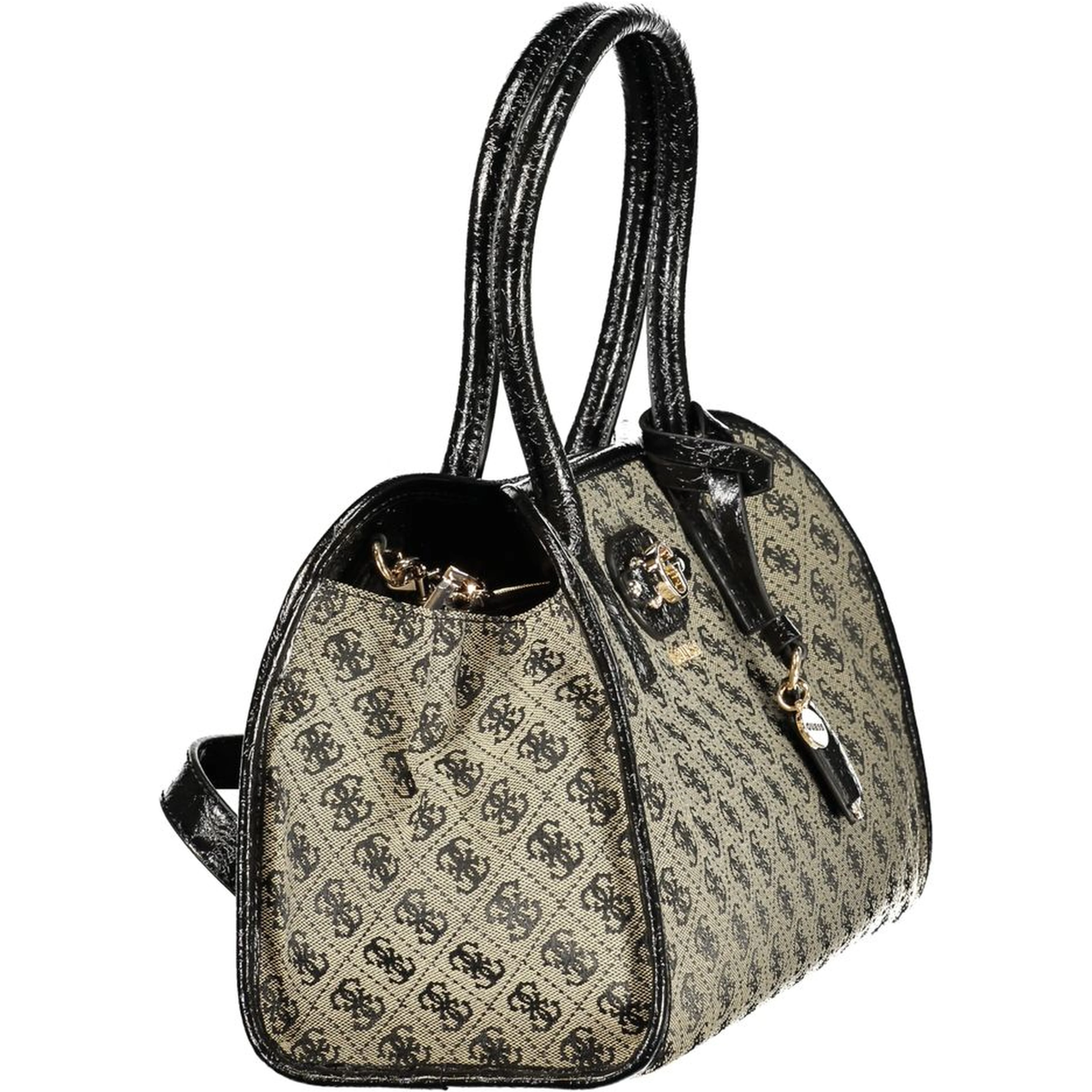 Black Polyester Handbag