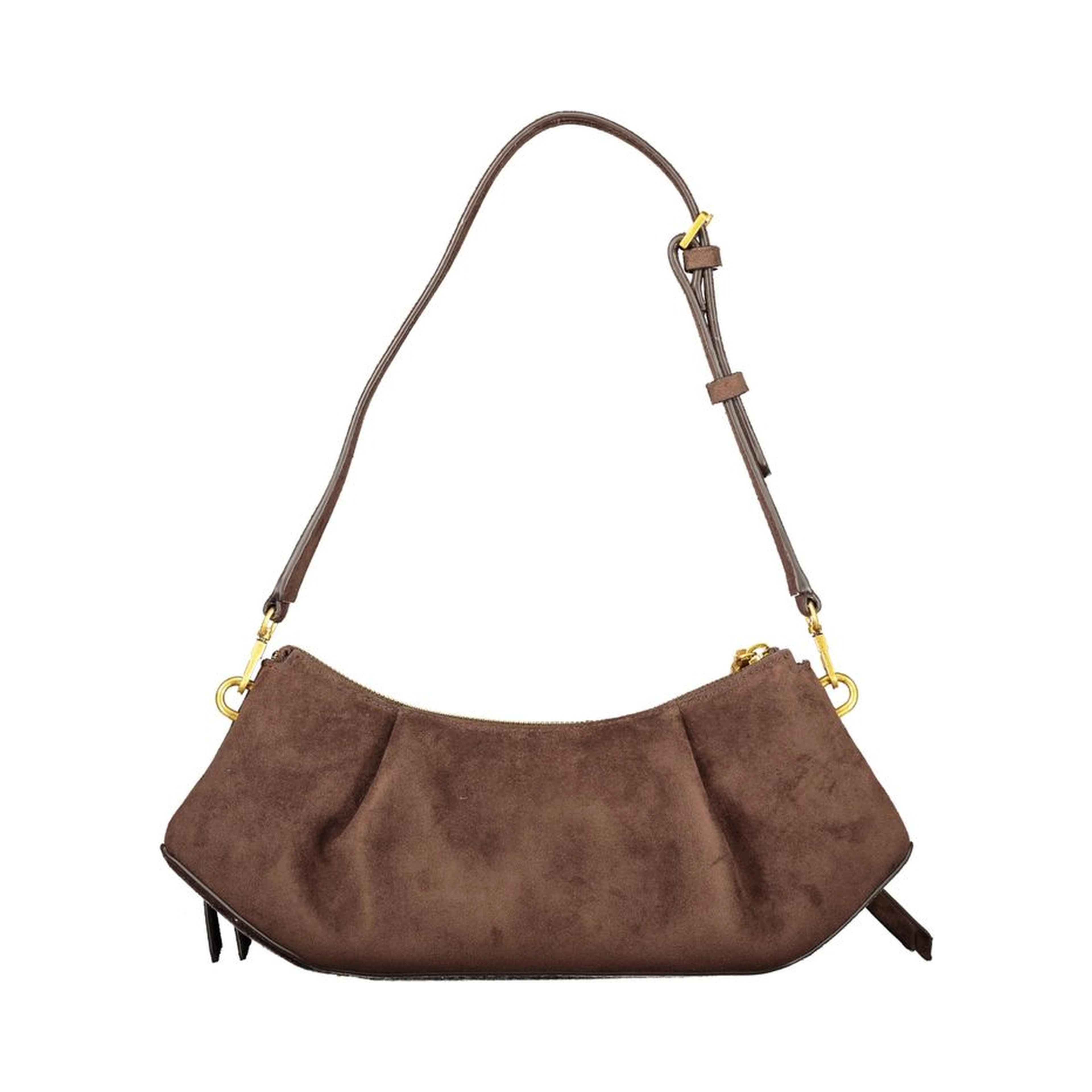 Brown Polyester Handbag