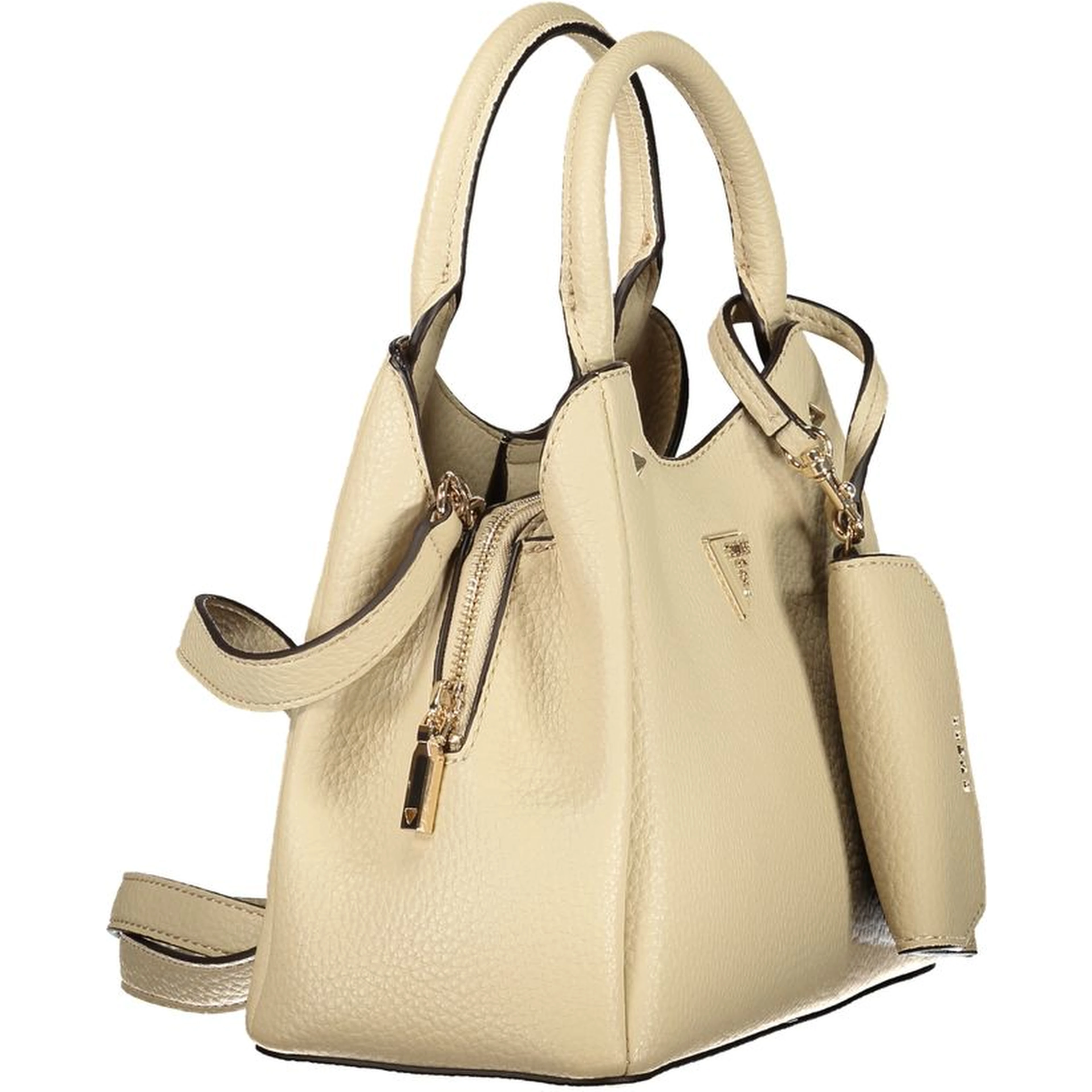 Beige Polyethylene Handbag
