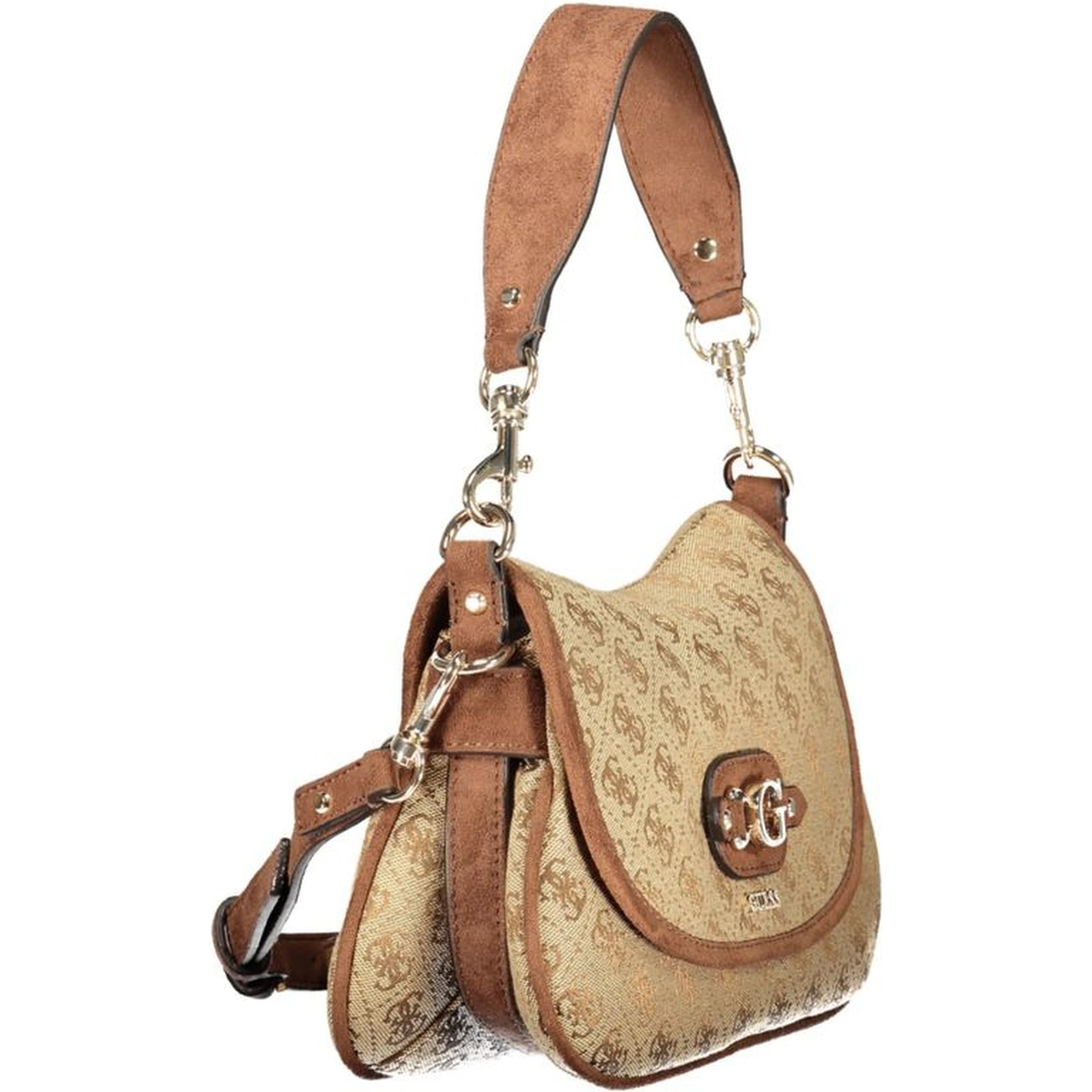 Beige Polyester Handbag