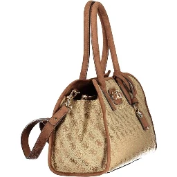 Beige Polyester Handbag