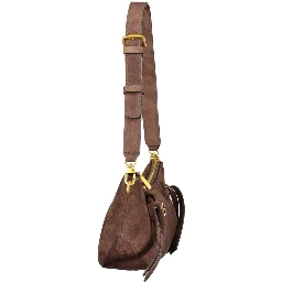 Brown Polyester Handbag
