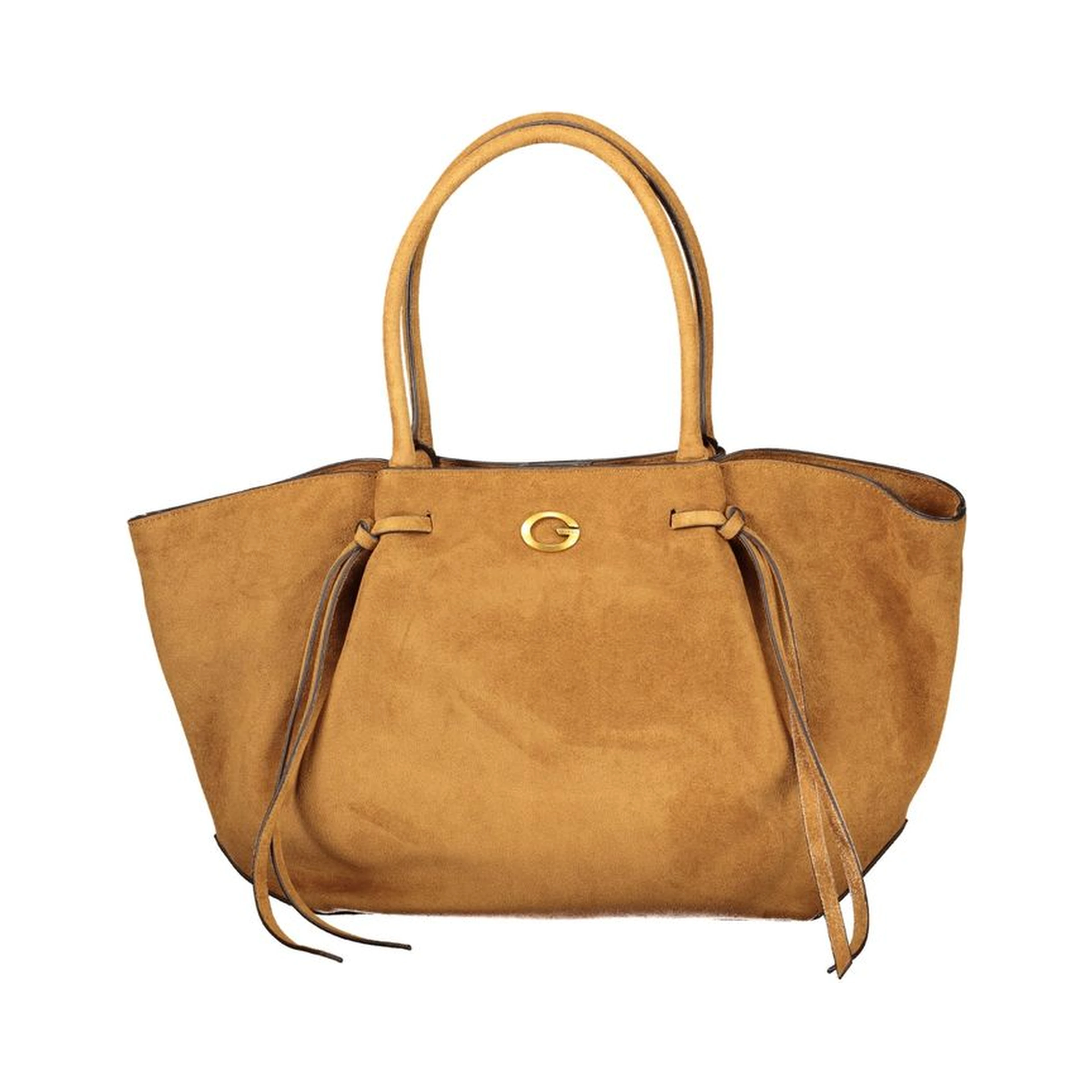 Brown Polyester Handbag