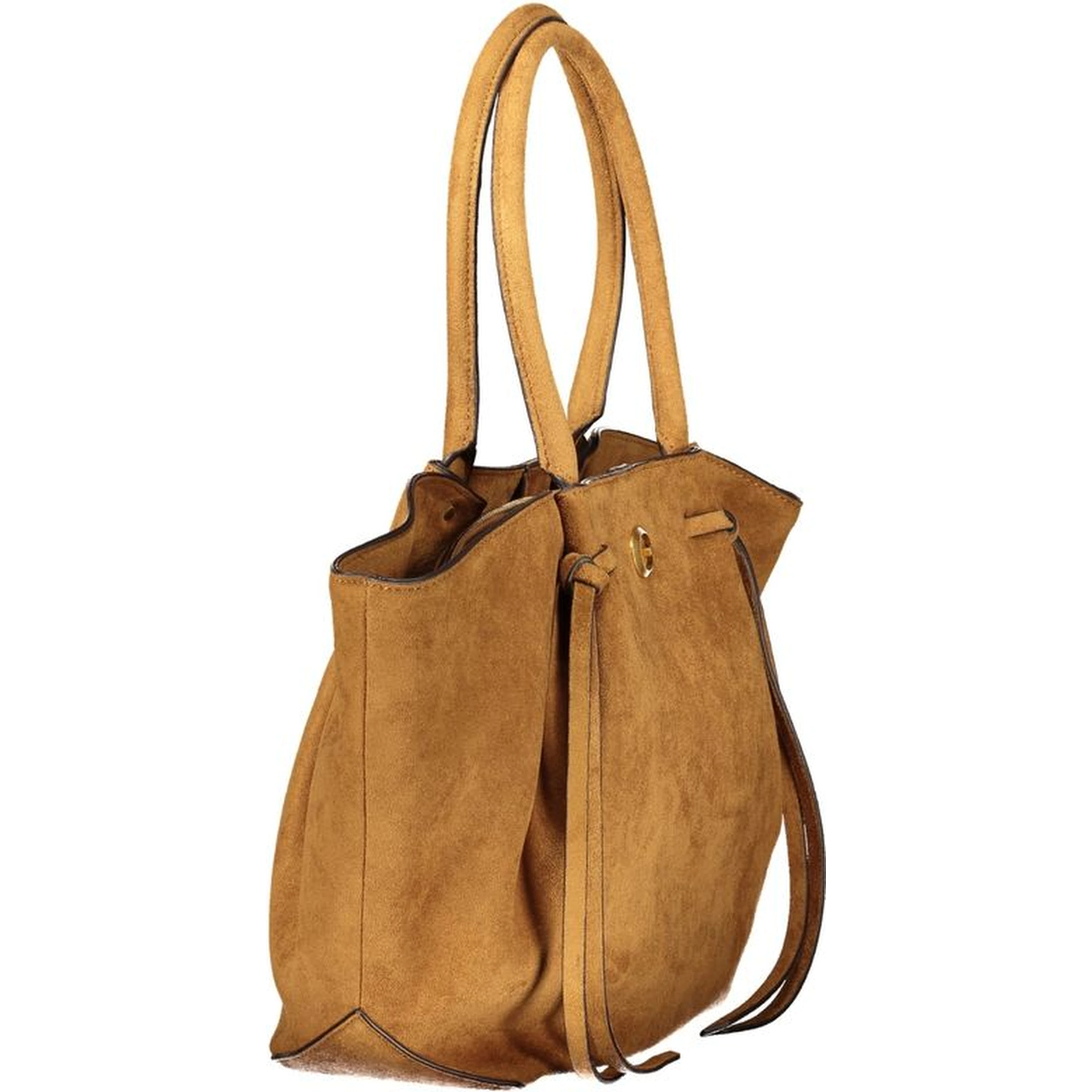 Brown Polyester Handbag