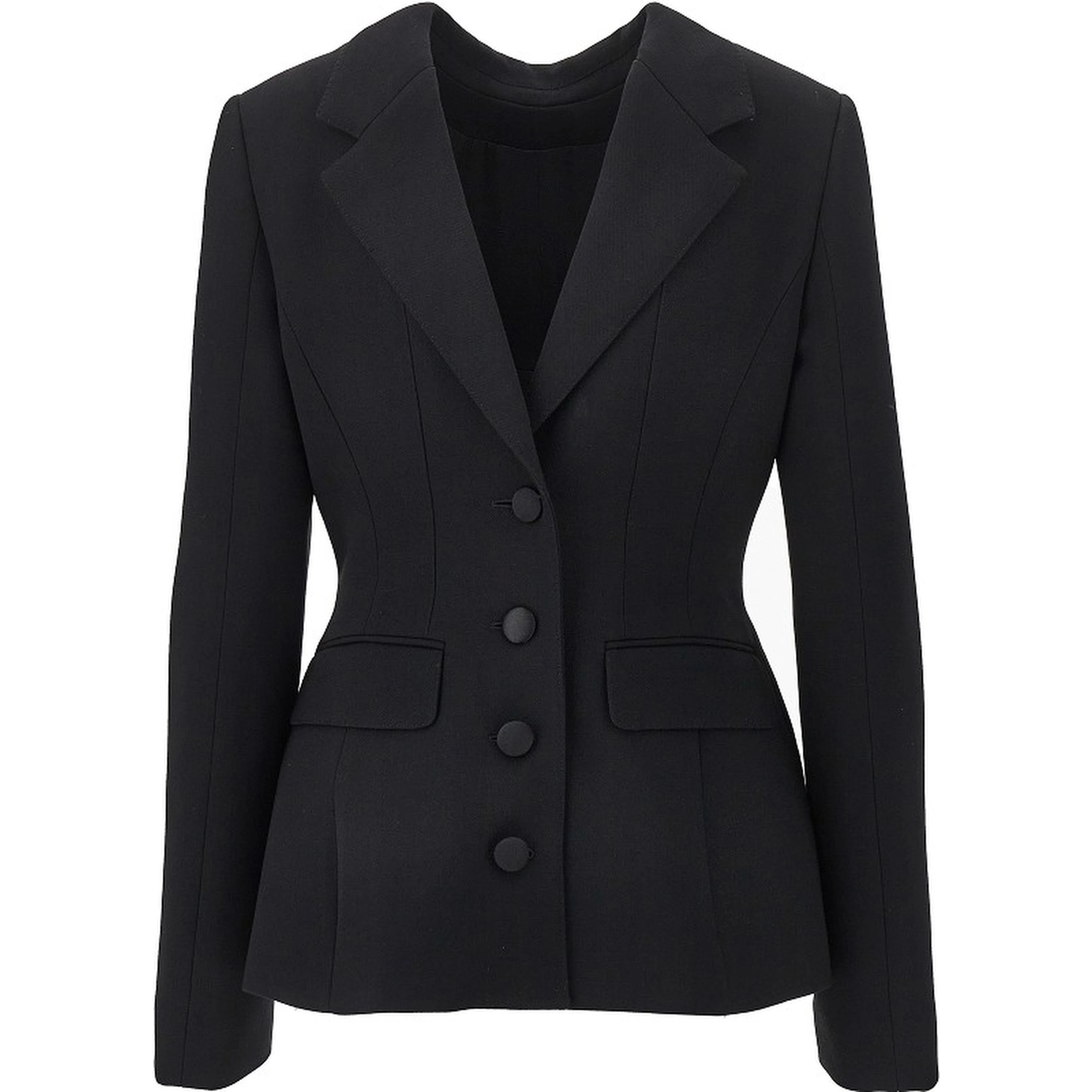 Wool double crepe back to front jacket