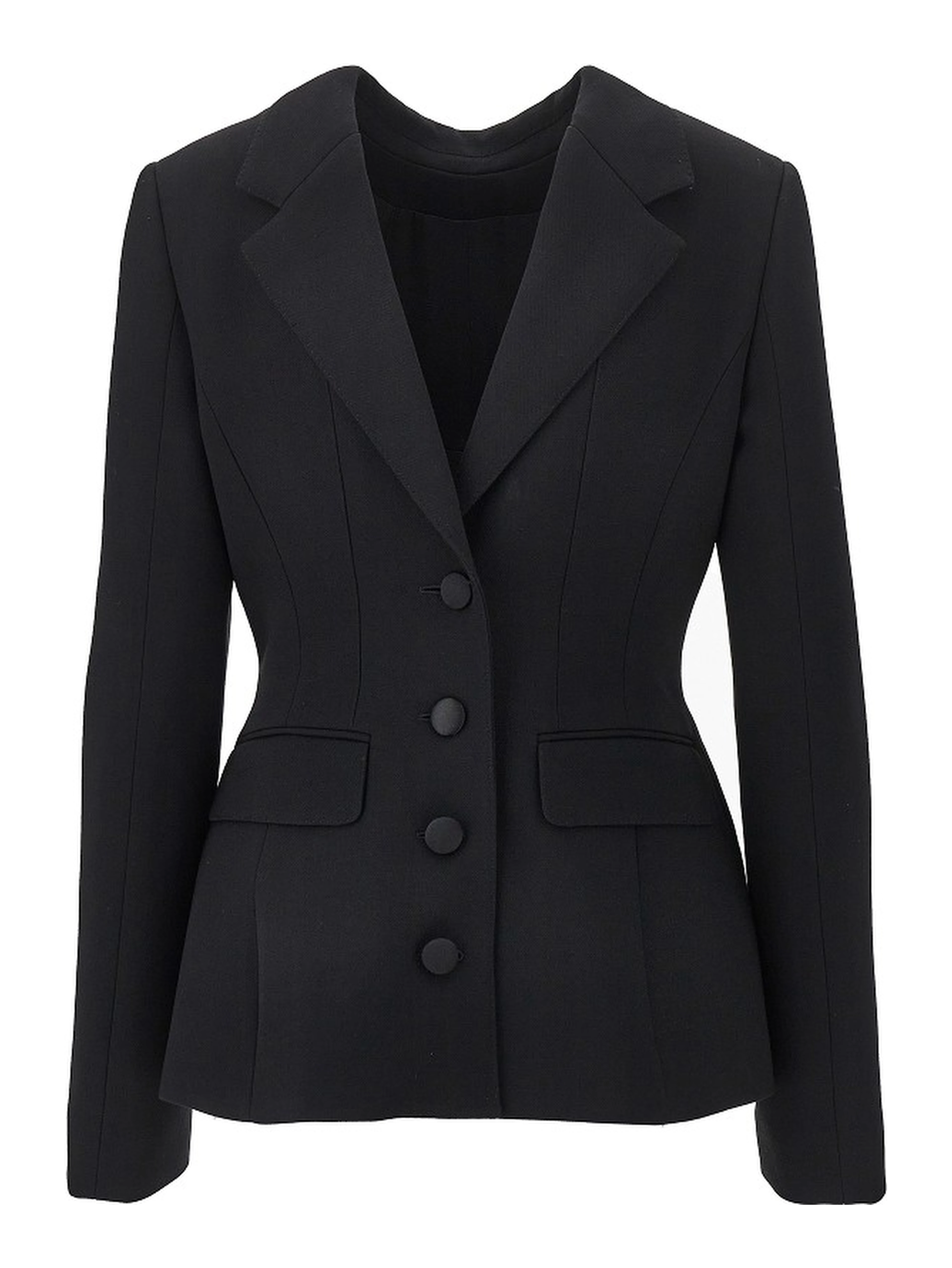 Wool double crepe back to front jacket