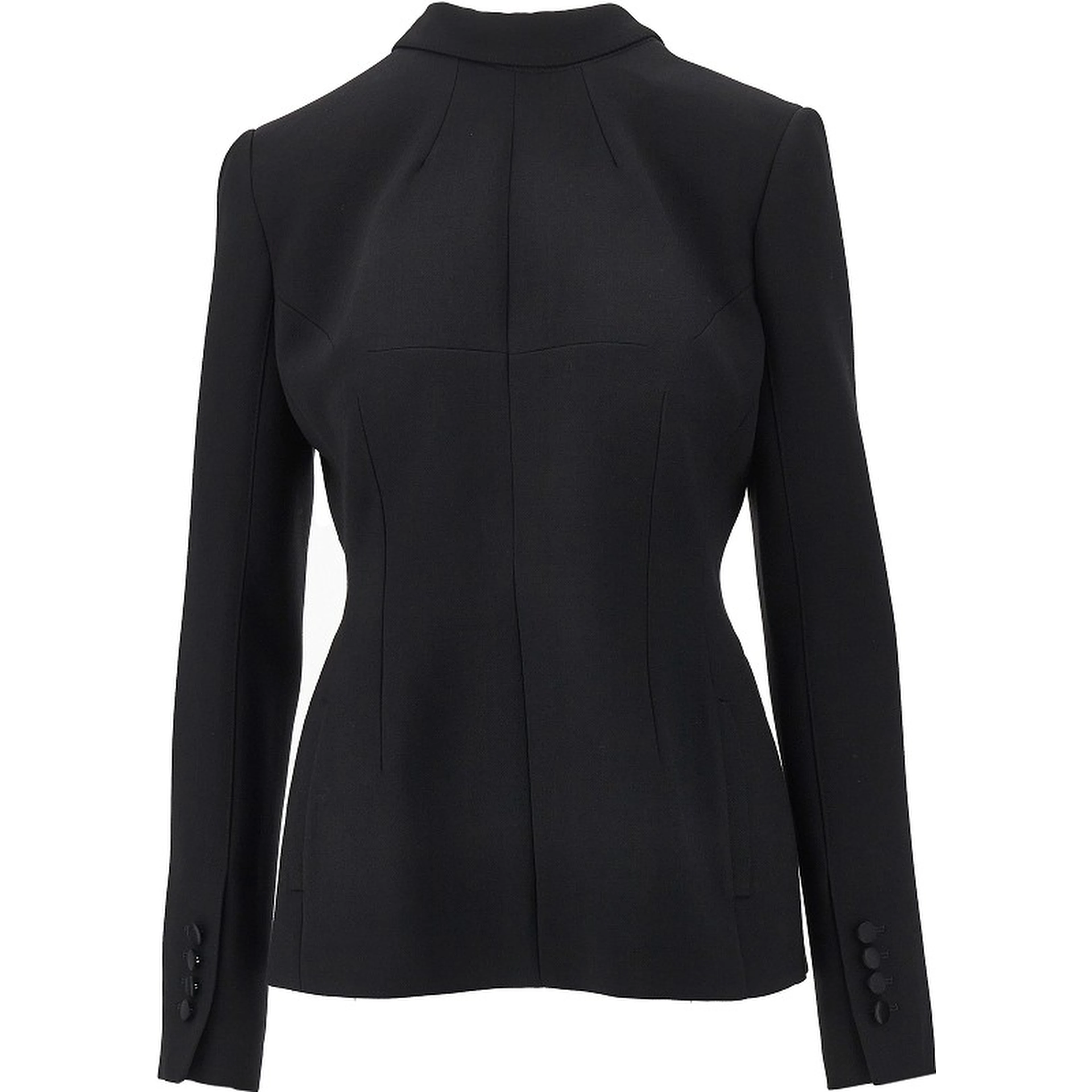 Wool double crepe back to front jacket