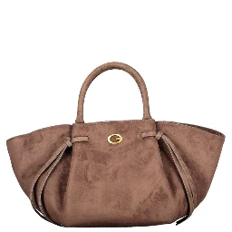 Brown Polyester Handbag