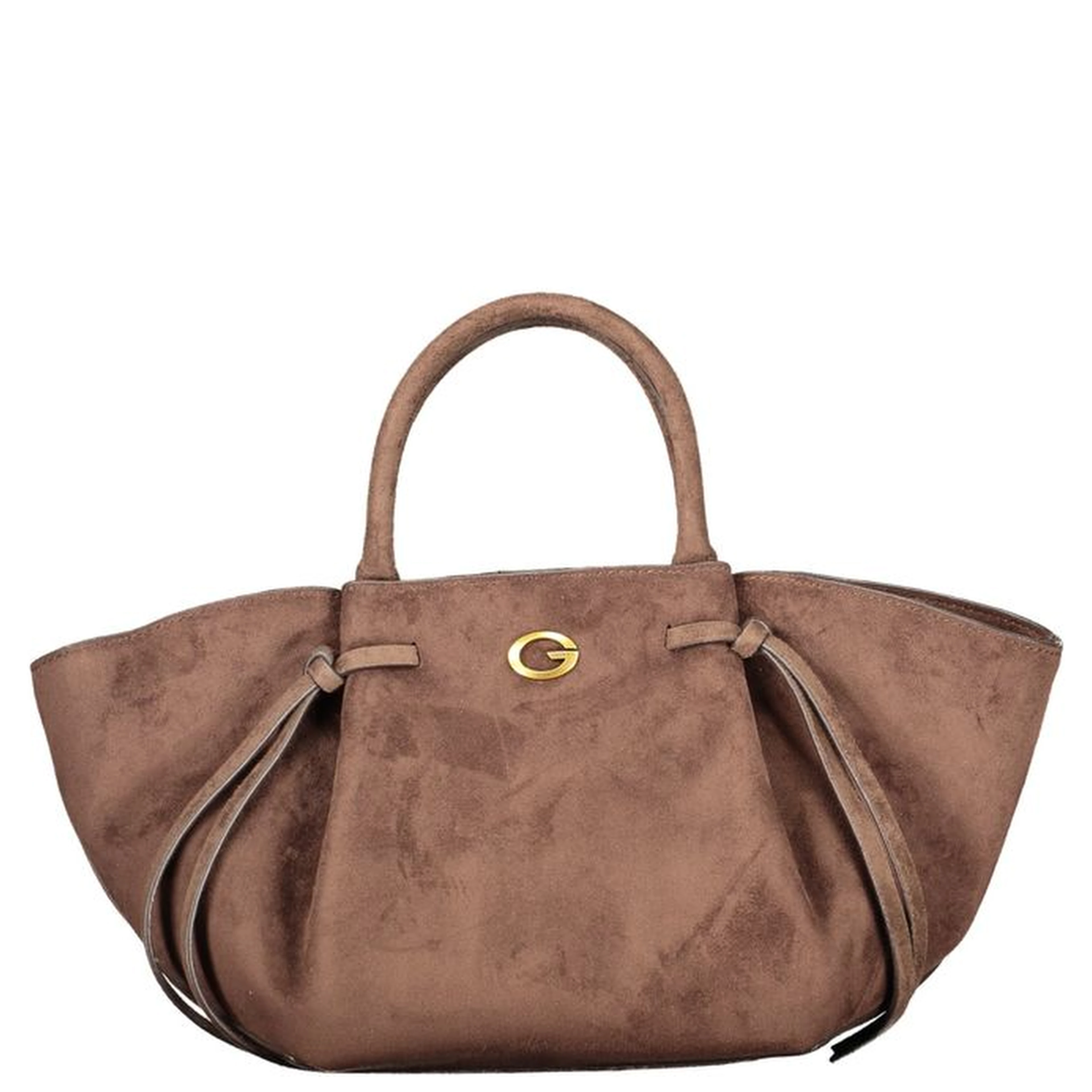 Brown Polyester Handbag