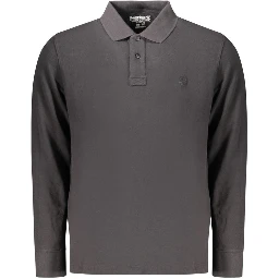 Black Cotton Polo Shirt