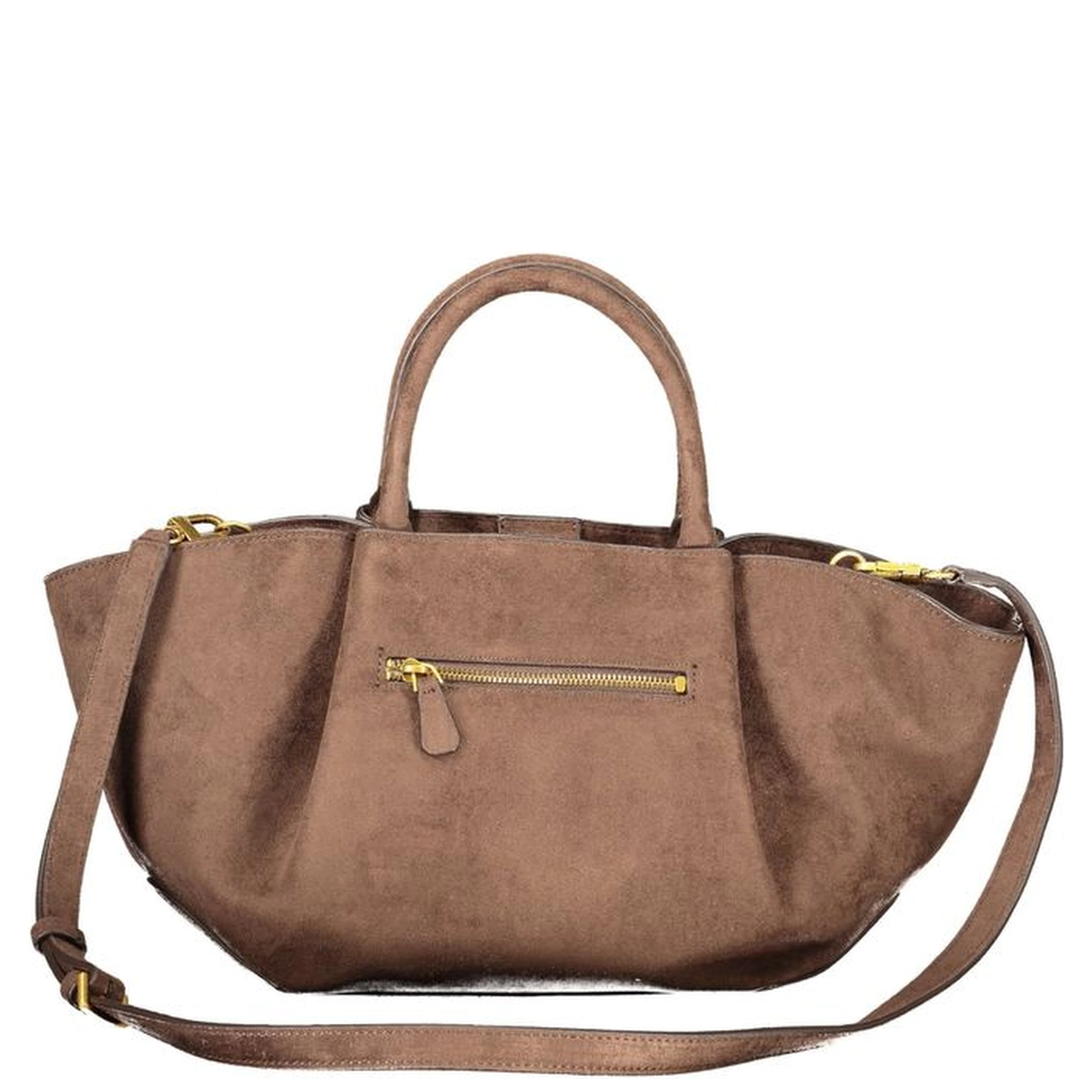 Brown Polyester Handbag