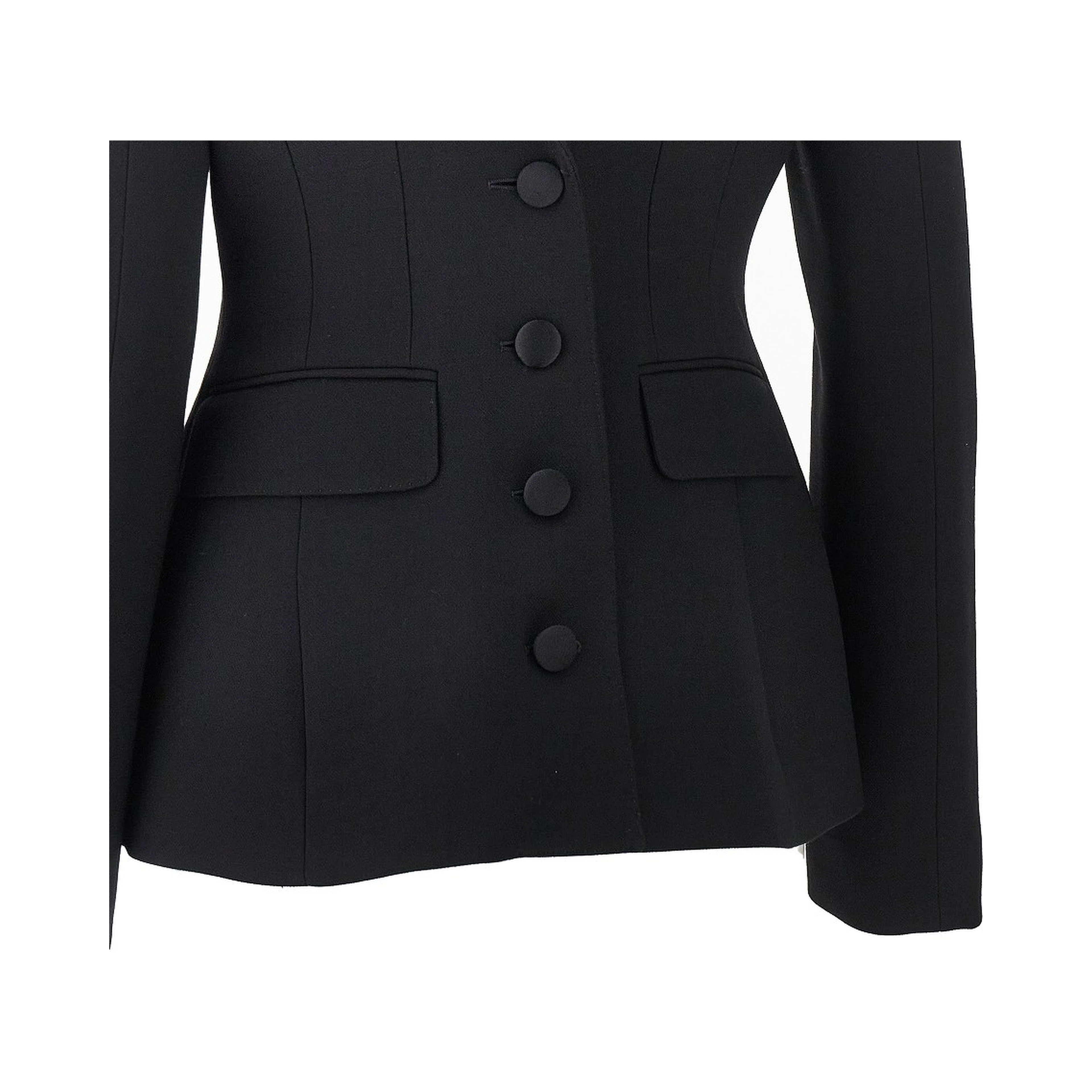 Wool double crepe back to front jacket