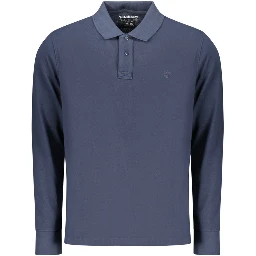 Blue Cotton Polo Shirt