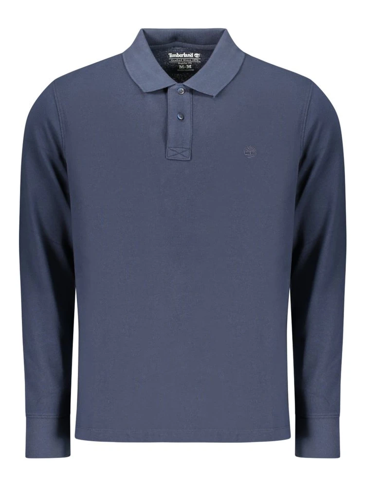 Blue Cotton Polo Shirt