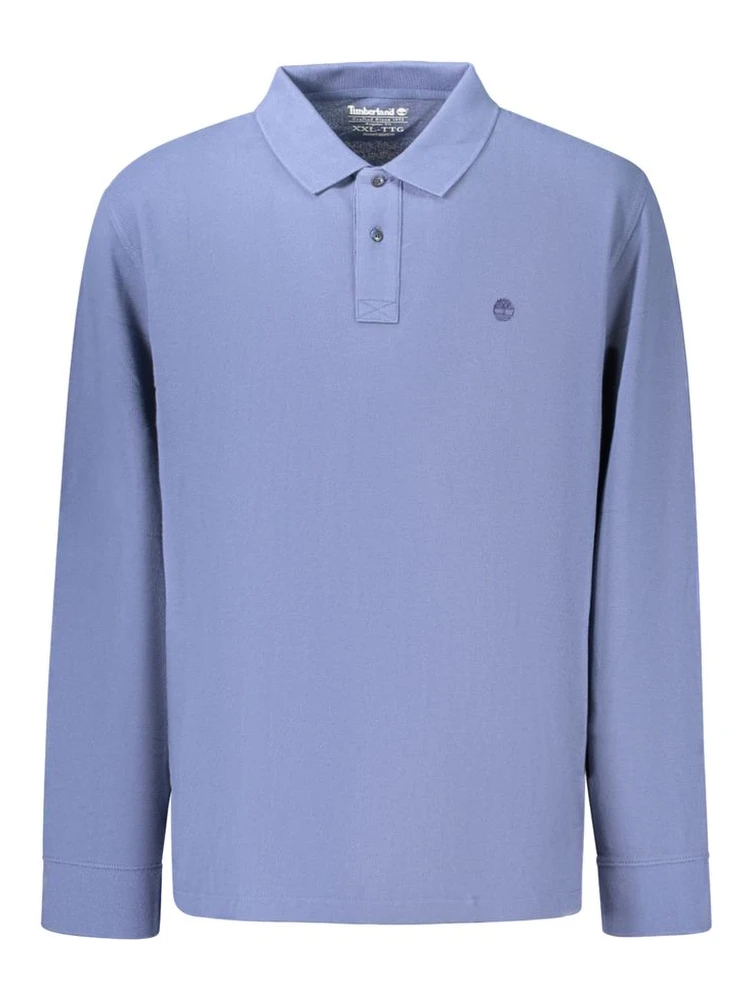Blue Cotton Polo Shirt