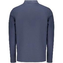 Blue Cotton Polo Shirt