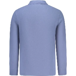 Blue Cotton Polo Shirt
