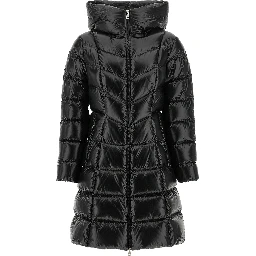 Black Polyamide Full-Length Jacket