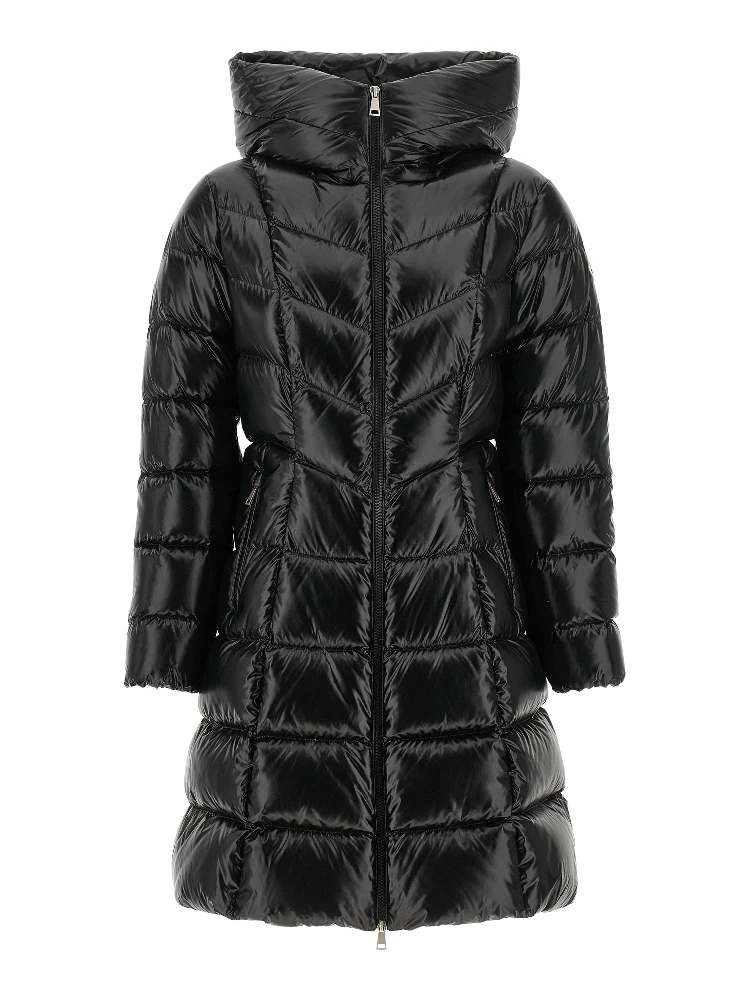 Black Polyamide Full-Length Jacket