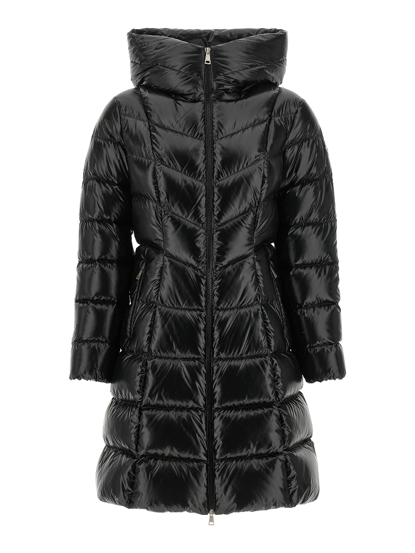 Black Polyamide Full-Length Jacket