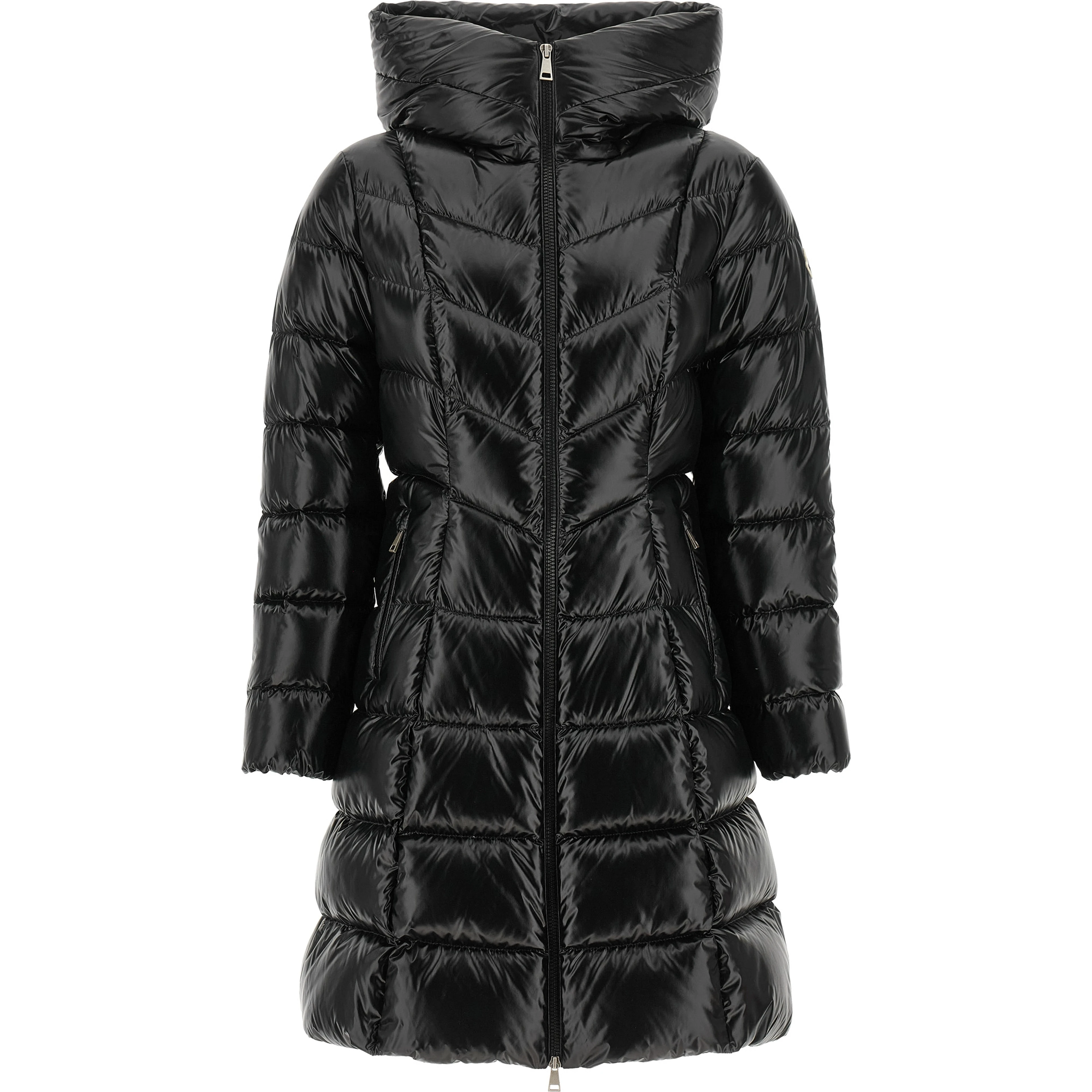Black Polyamide Full-Length Jacket