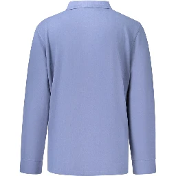 Blue Cotton Polo Shirt
