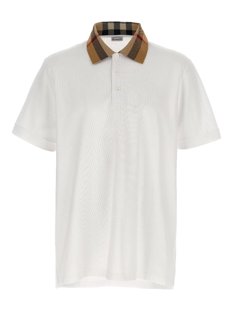 White Cotton Polo Shirt
