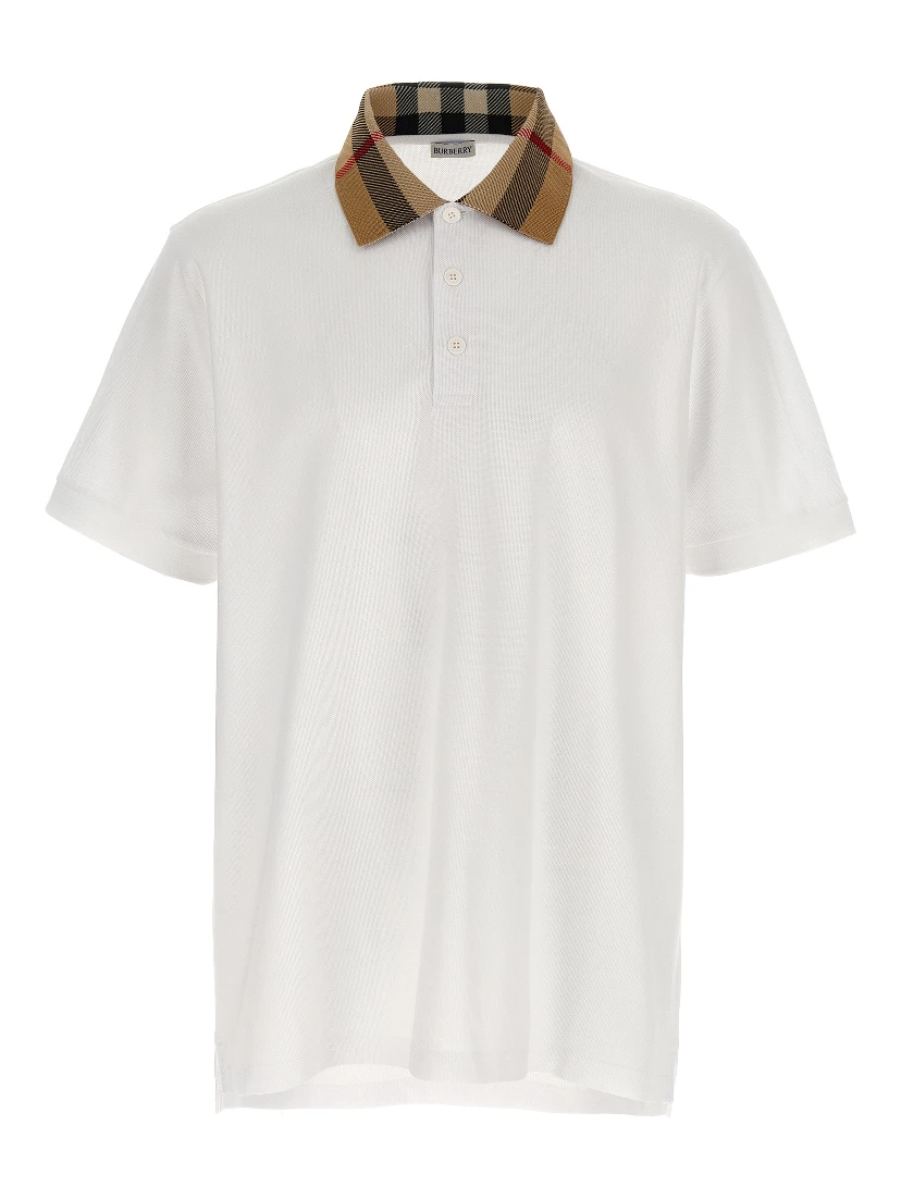 White Cotton Polo Shirt
