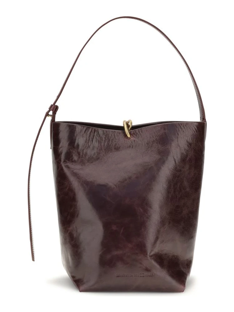 Bordeaux Calf Leather Bos Taurus Shoulder Bag