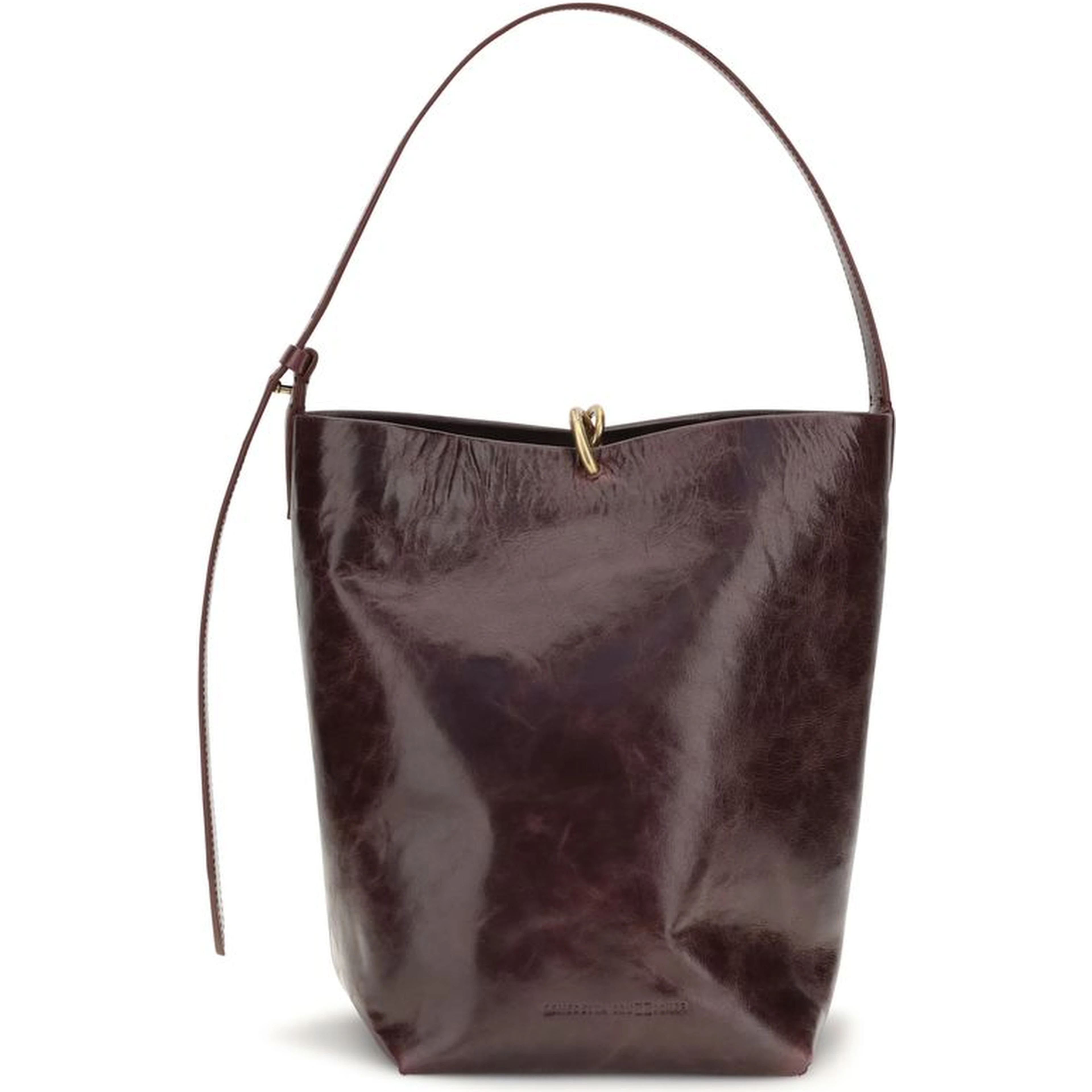 Bordeaux Calf Leather Bos Taurus Shoulder Bag