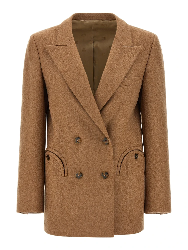 Beige Virgin Wool Blazer