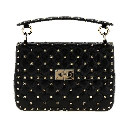 Black Lamb Leather Shoulder Bag