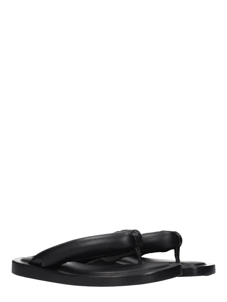 Black Leather Flip-Flop Sandals alternative