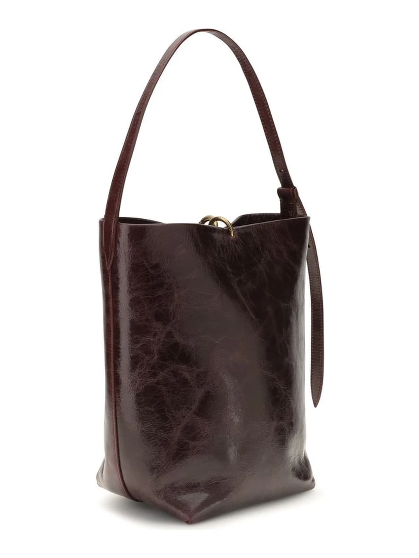 Bordeaux Calf Leather Bos Taurus Shoulder Bag