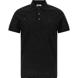 Black Cotton Polo Shirt