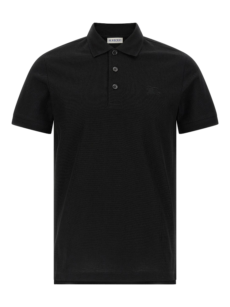Black Cotton Polo Shirt