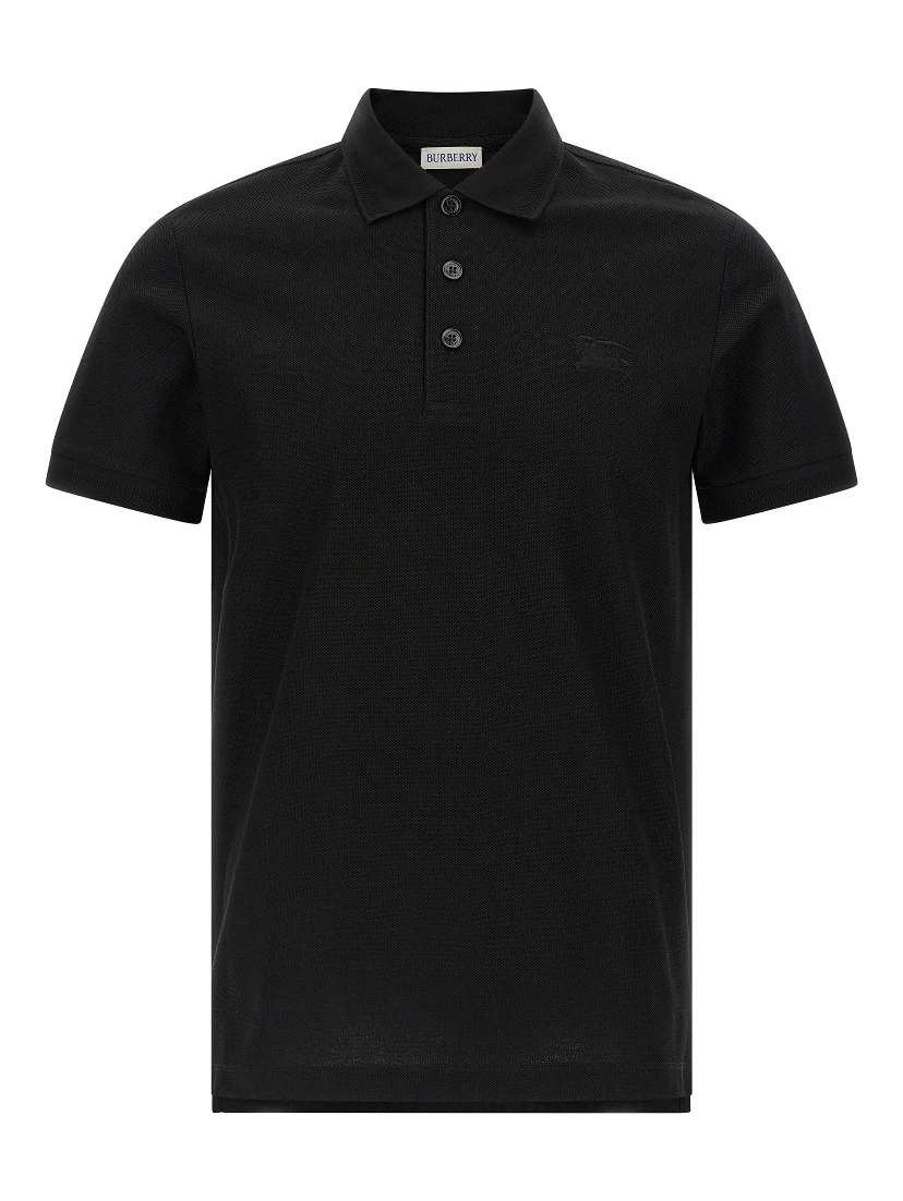 Black Cotton Polo Shirt
