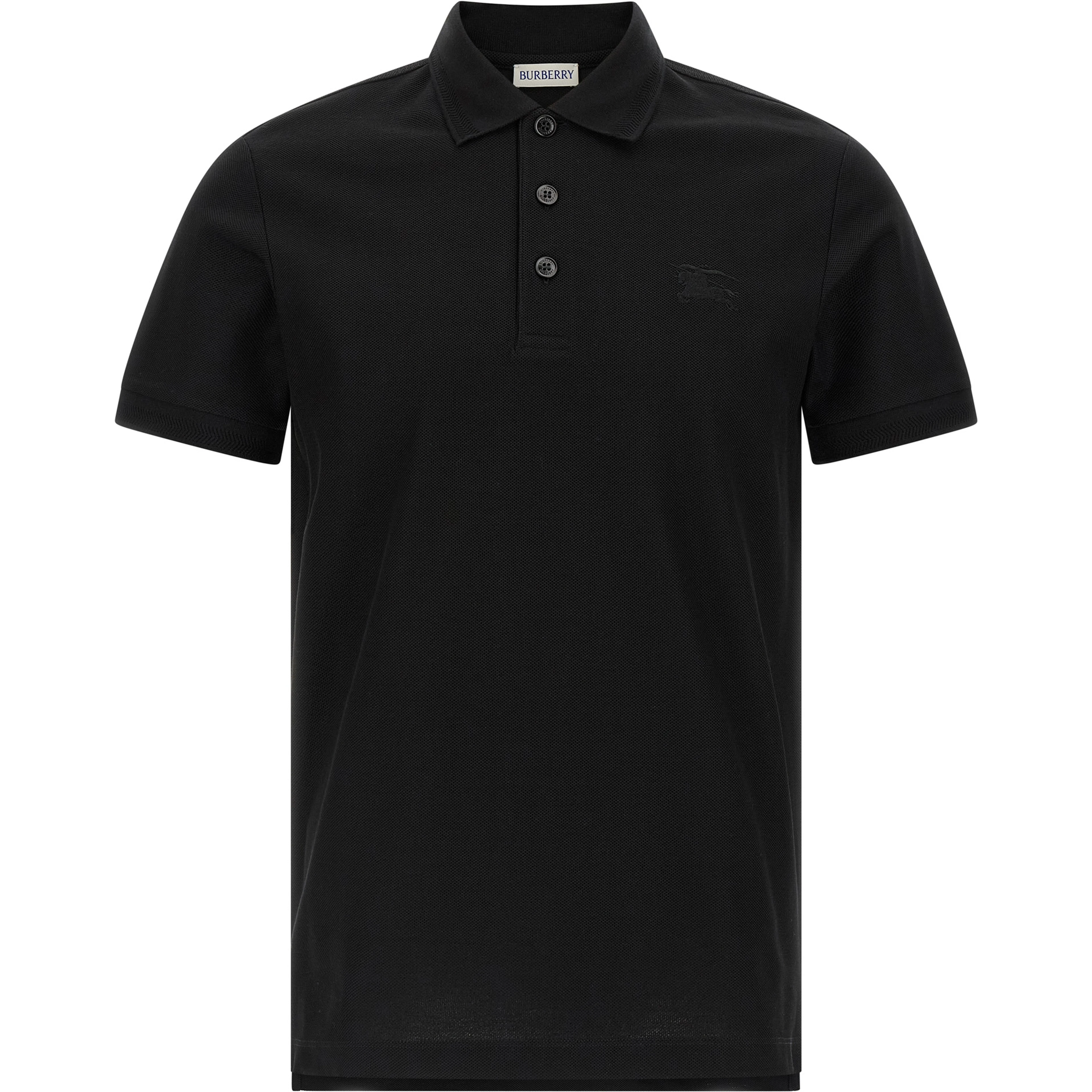 Black Cotton Polo Shirt