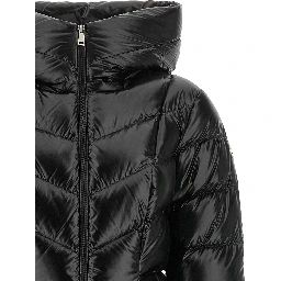 Black Polyamide Full-Length Jacket