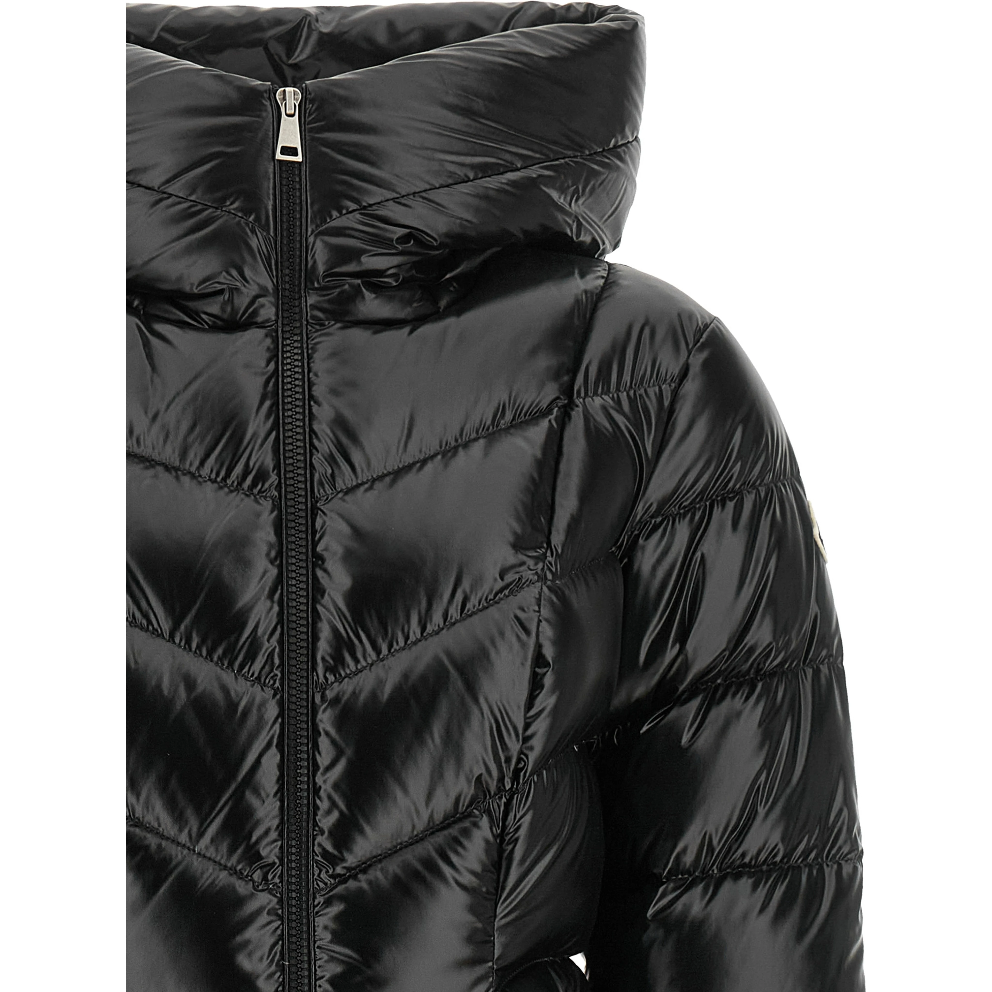 Black Polyamide Full-Length Jacket