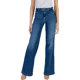 Blue Cotton Bootcut Jeans