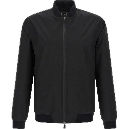 Black Polyester Bomber