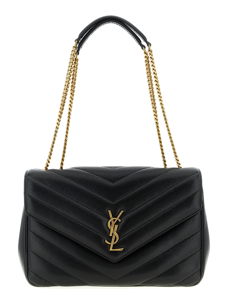 Black Lamb Leather Shoulder Bag