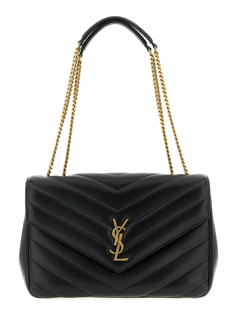 Black Lamb Leather Shoulder Bag