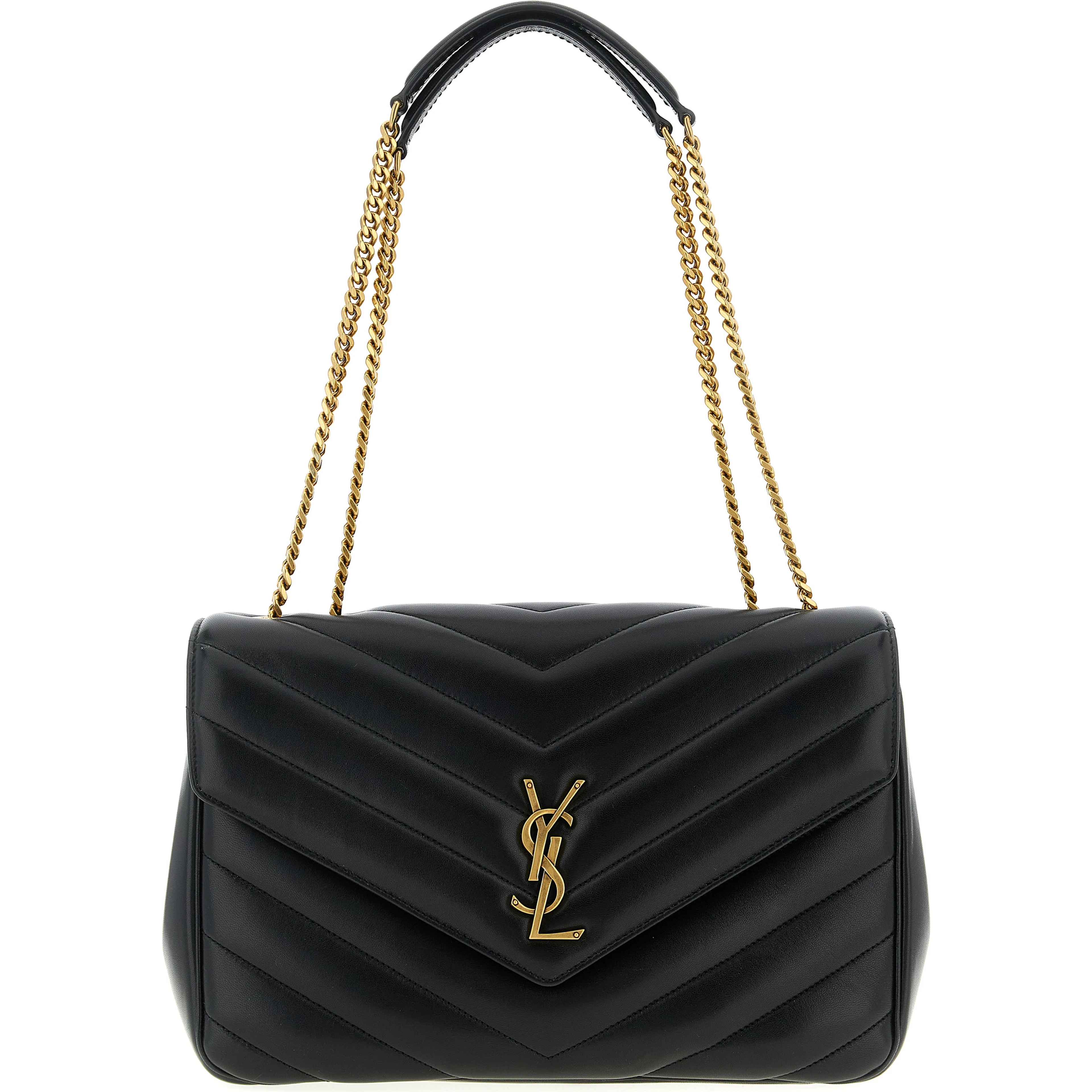 Black Lamb Leather Shoulder Bag